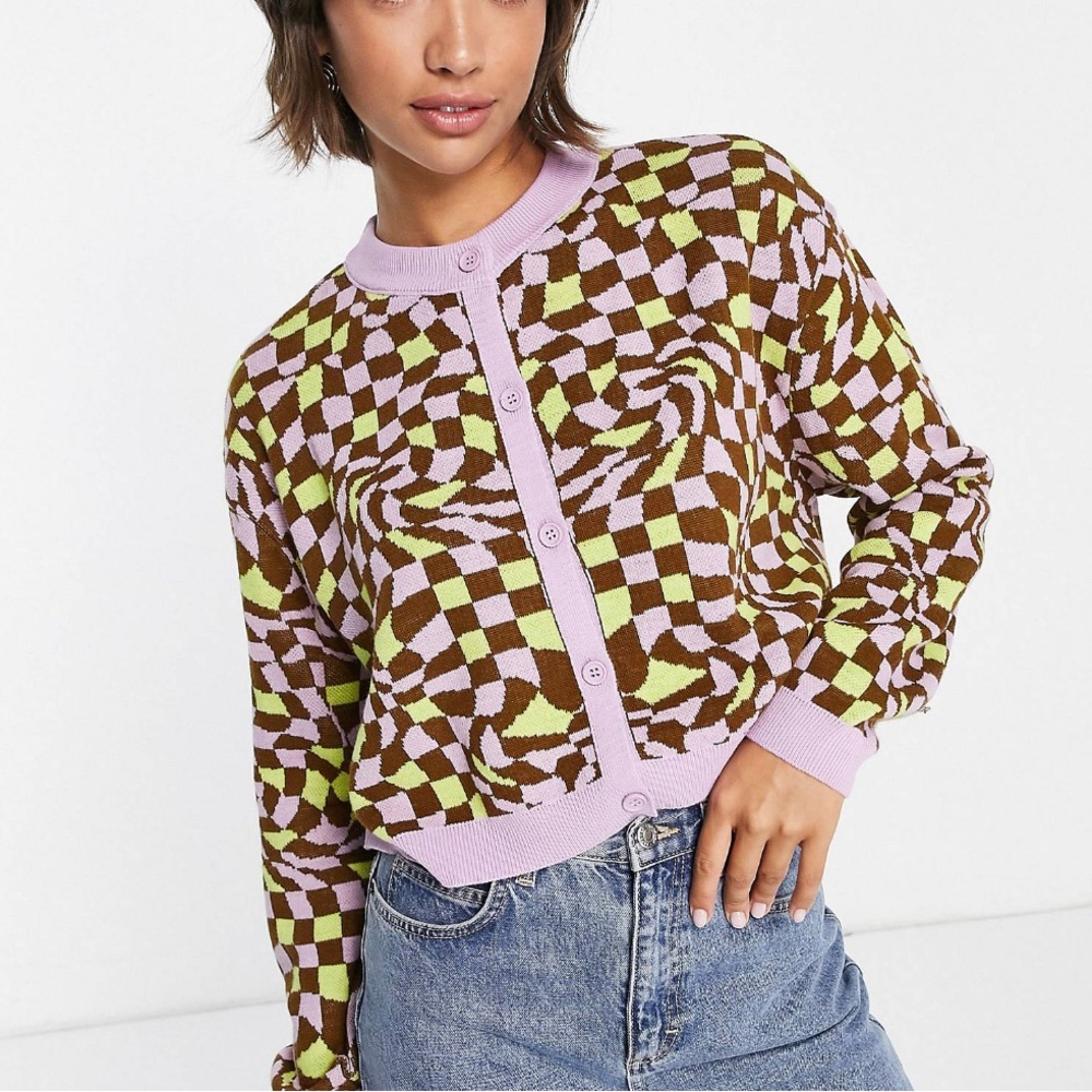ASOS checkered sweater